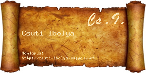 Csuti Ibolya névjegykártya