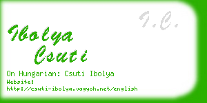 ibolya csuti business card